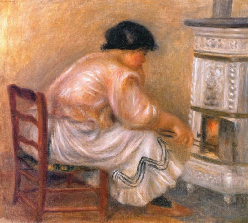 Pierre-Auguste Renoir Femme au coin du poele China oil painting art